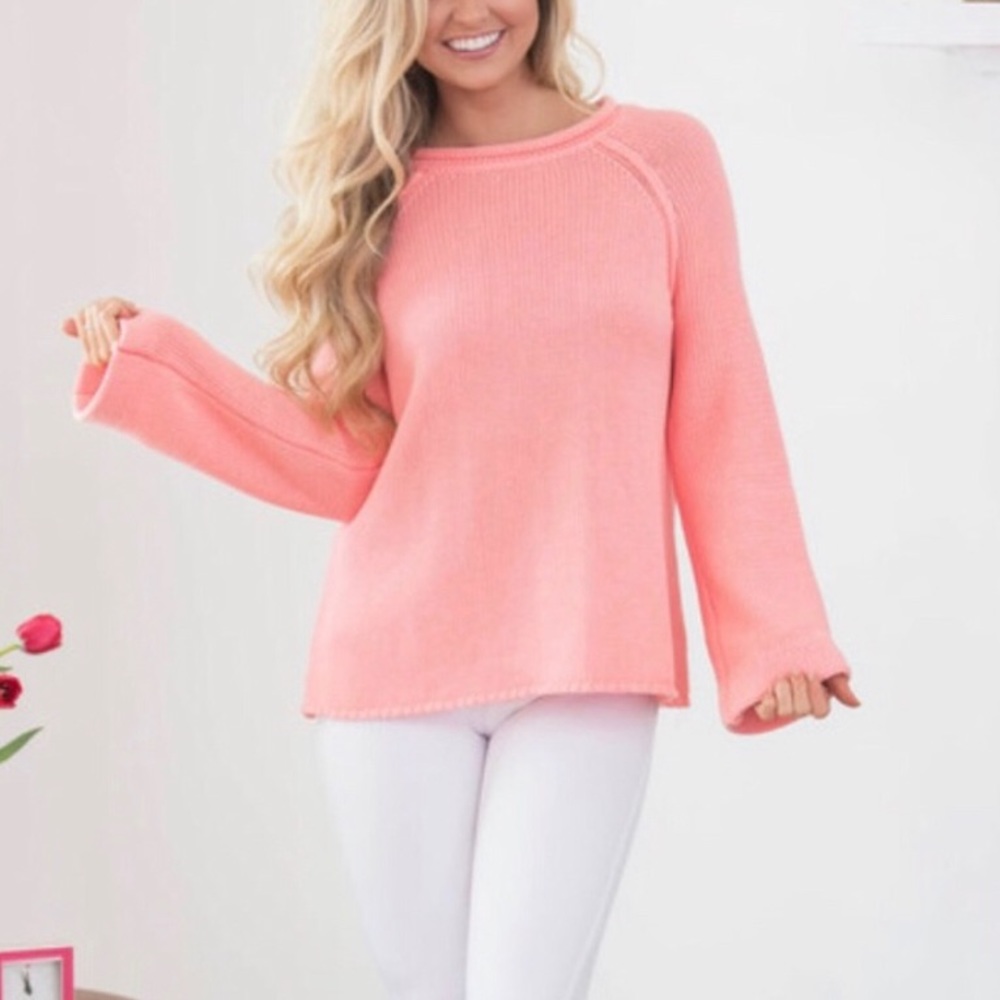 PINK LILY | Coral Knit Sweater